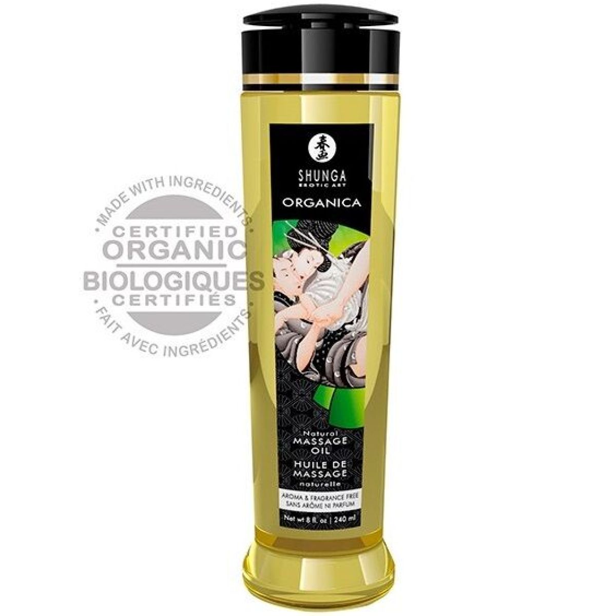 image Shunga - Huile de Massage Naturelle Bio 240 Ml