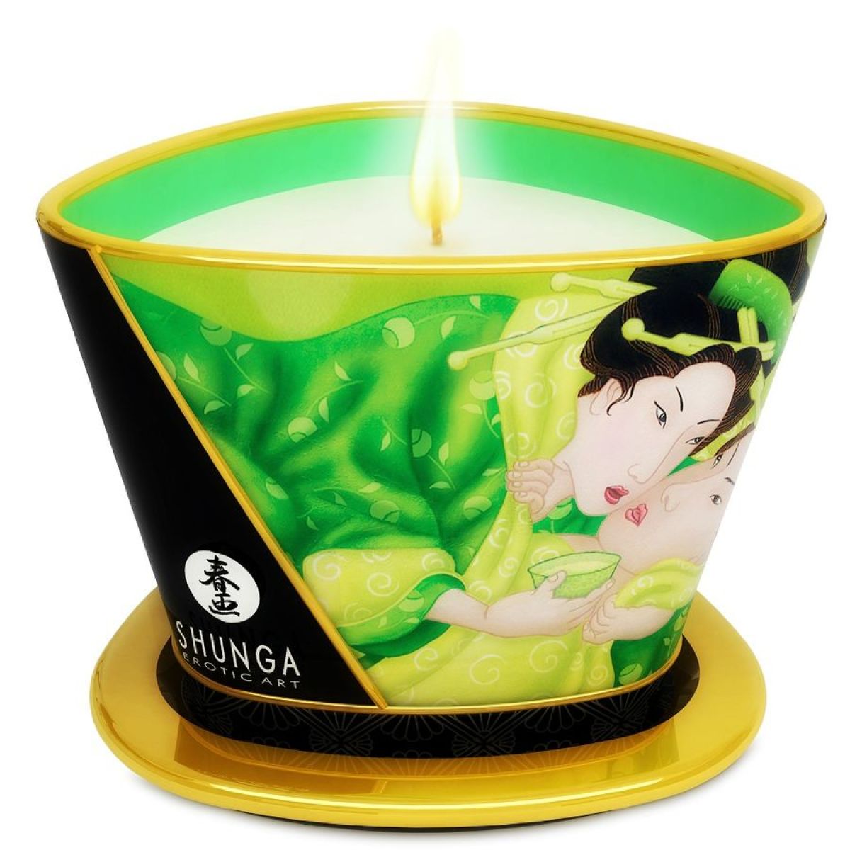 image Shunga - Mini Caresse à la Bougie de Massage T Vert 170 Ml