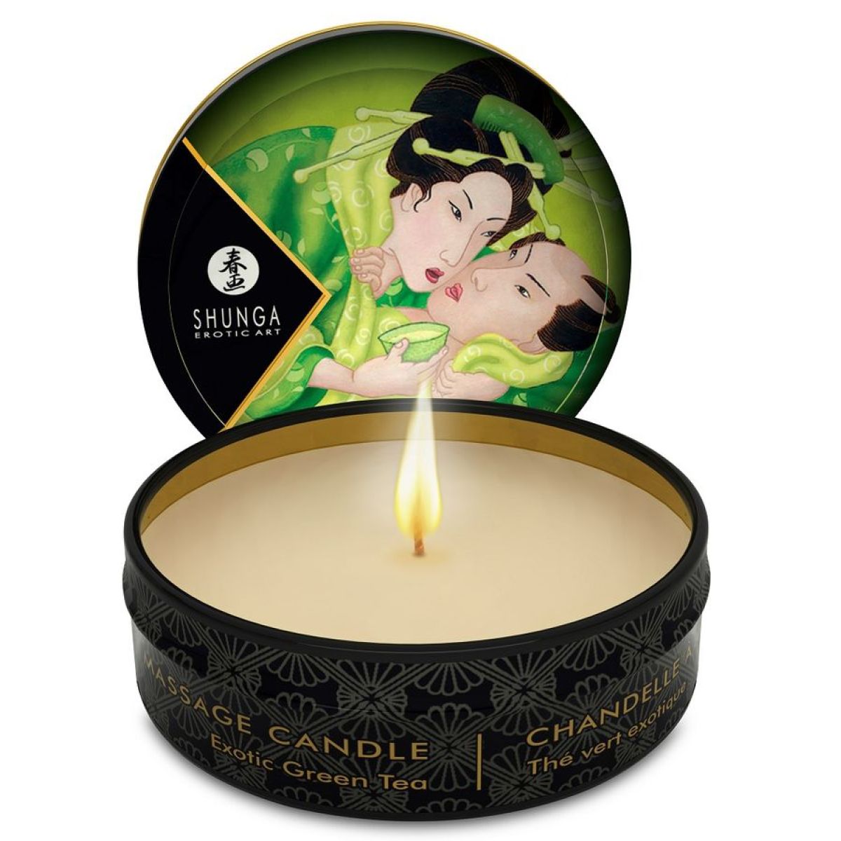 image Shunga - Mini Caresse à la Bougie de Massage T Vert 30 Ml