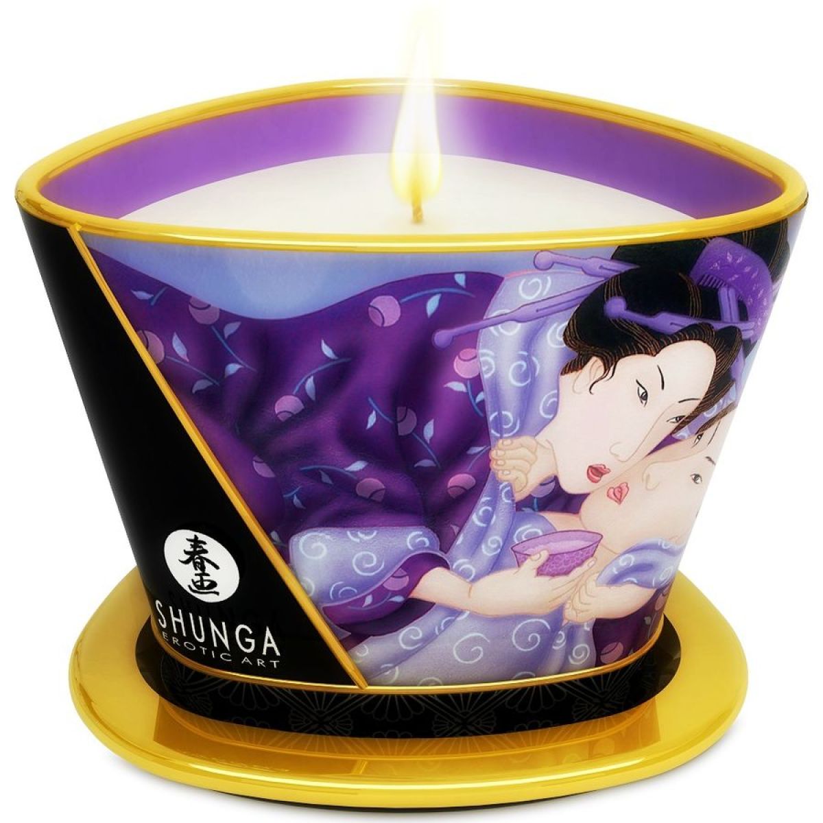 image Shunga - Mini Caresse aux Chandelles Bougie de Massage Fruits Exotiques 170 Ml