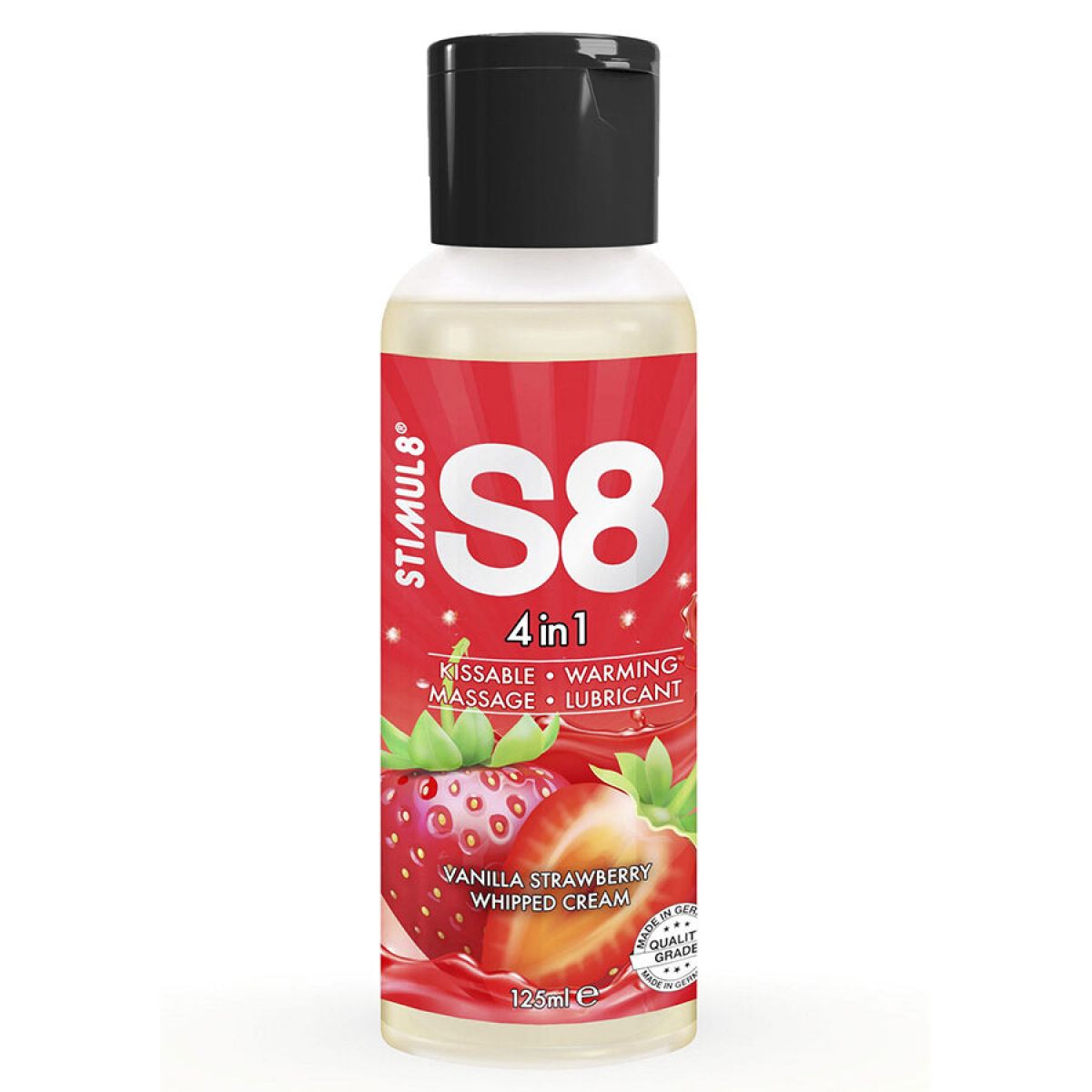 image S8 Lubrifiant Dessert Fraise 4 en 1 125 Ml