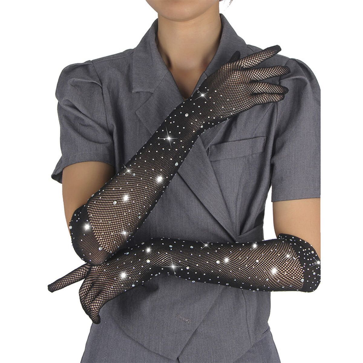 image Subblime - 957469gants Shine Transparents Noirs S/m