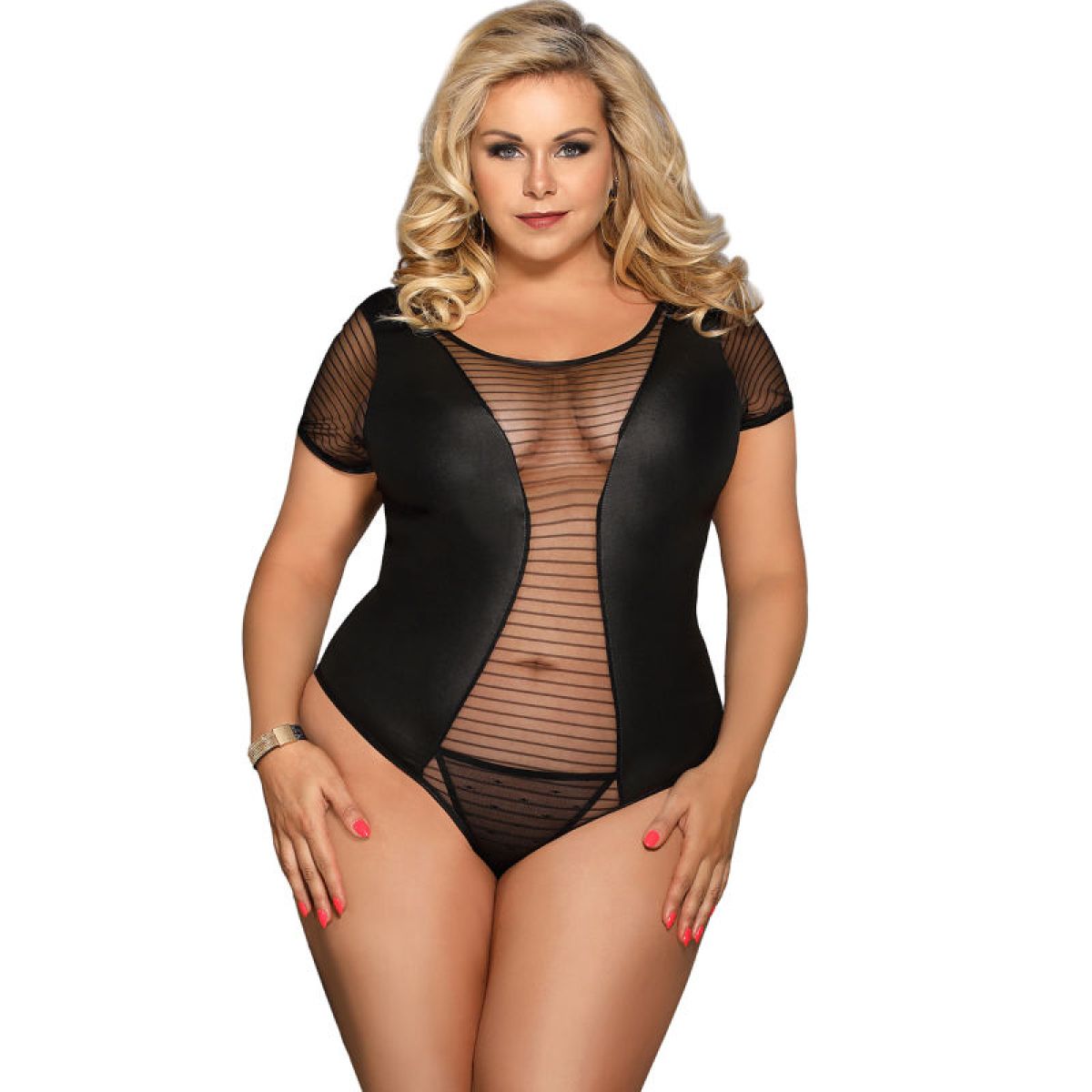 image Subblime - Queen Plus Fetish Manches Courtes Teddy