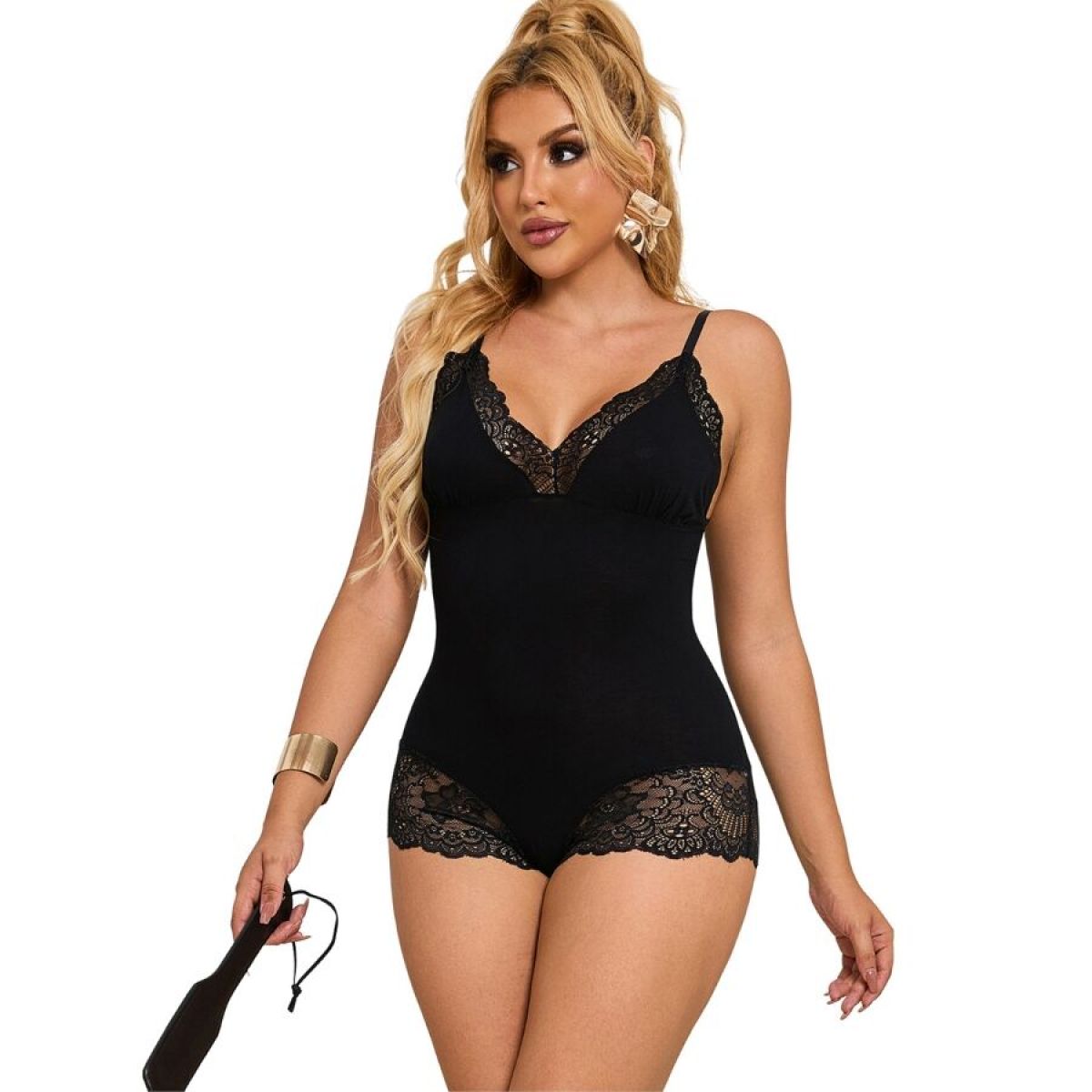 image Subblime - Teddy Détail Dentelle Florale Noir L/xl