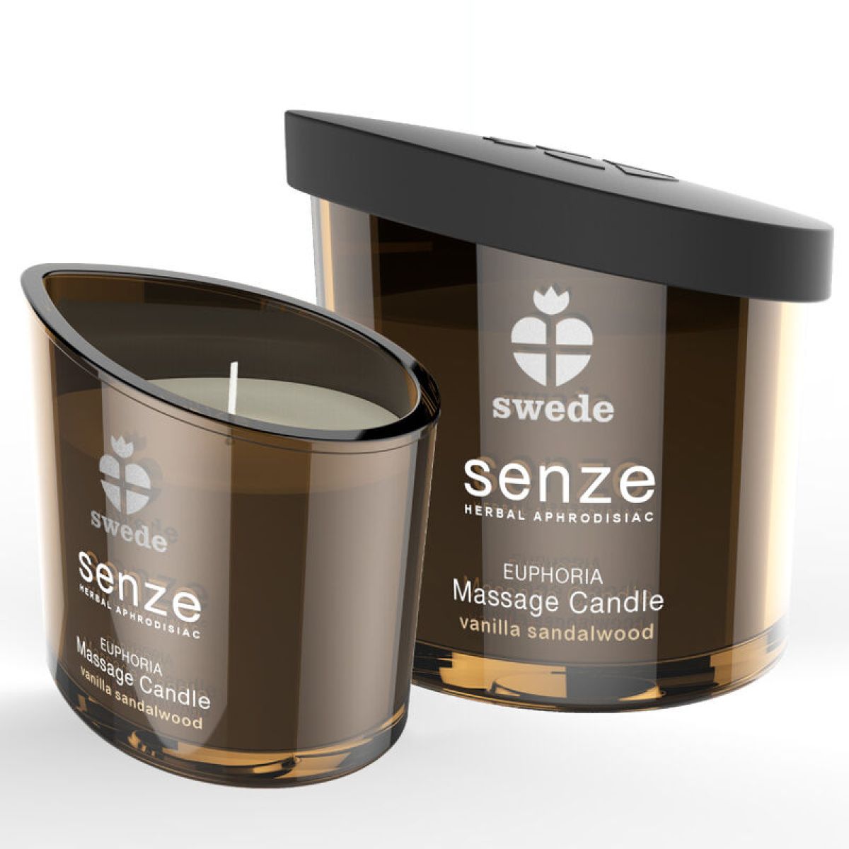 image Bougie de Massage Senze Euphoria - Vanille, Bois de Santal