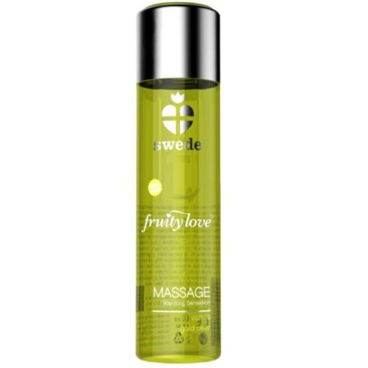 image Fruity Love Effet Réchauffant Huile de Massage Vanille et Poire D''or 60 Ml.
