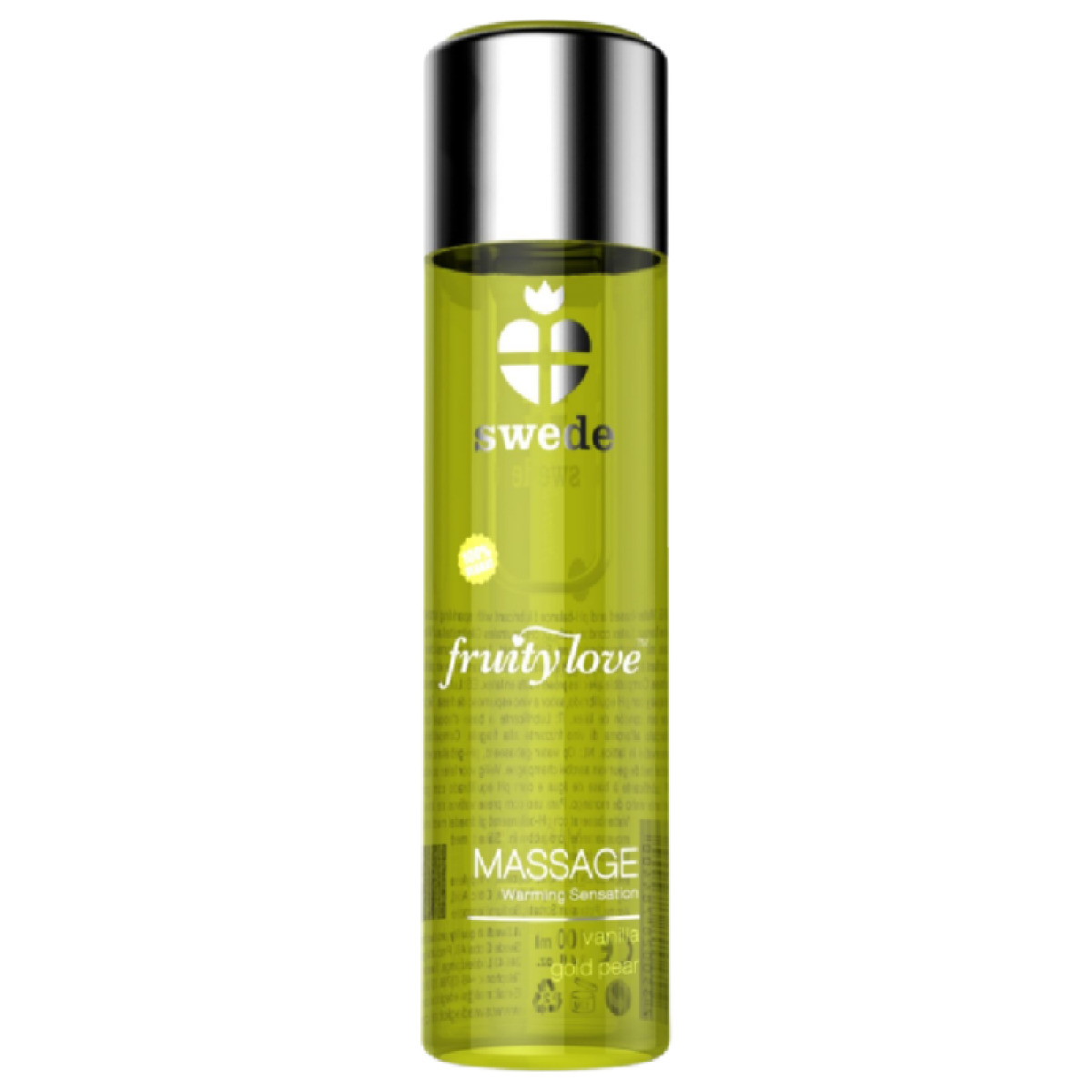 image Fruity Love Effet Réchauffant Huile de Massage Vanille et Poire D'or 120 Ml