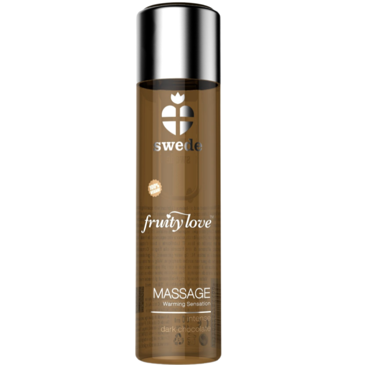 image Fruity Love Huile de Massage Effet Chauffant Chocolat Noir Intense 120 Ml