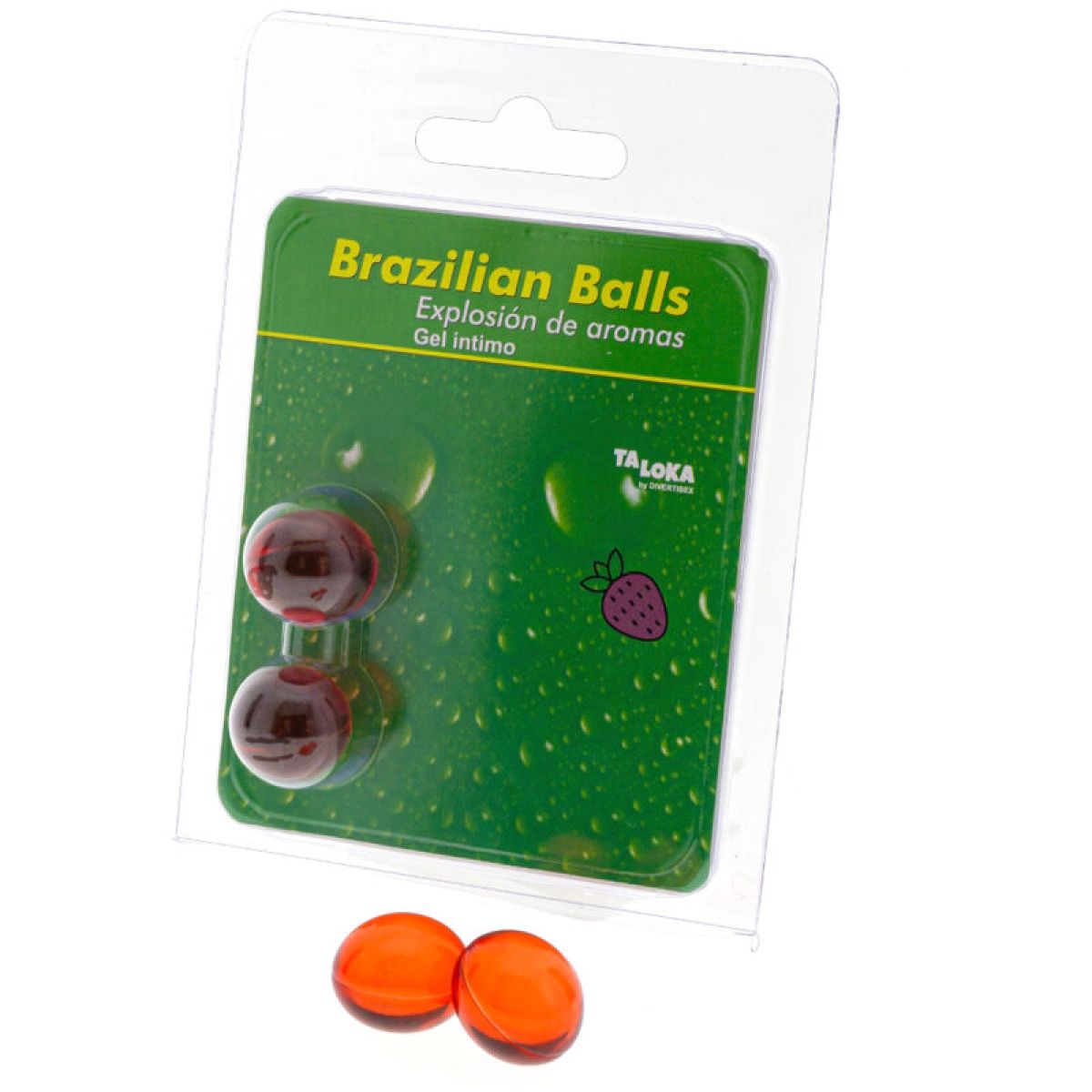 image 2 Boules Brésiliennes Gel Intime Fraise