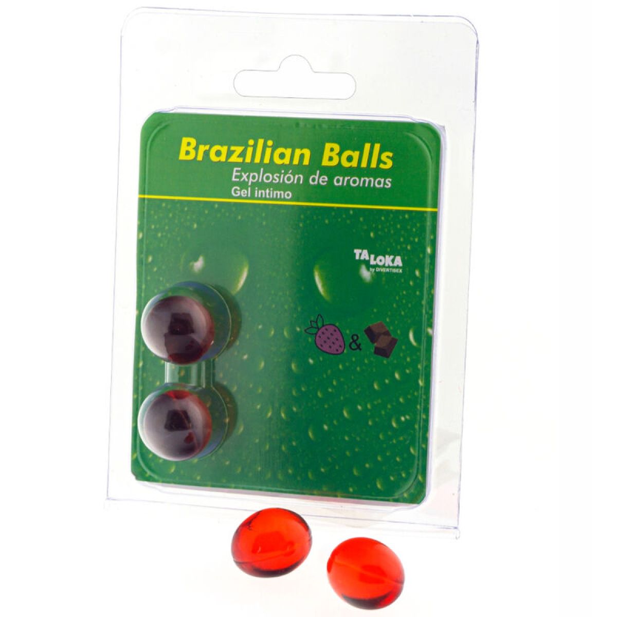 image 2 Boules Brésiliennes Gel Intime Fraise & Chocolat