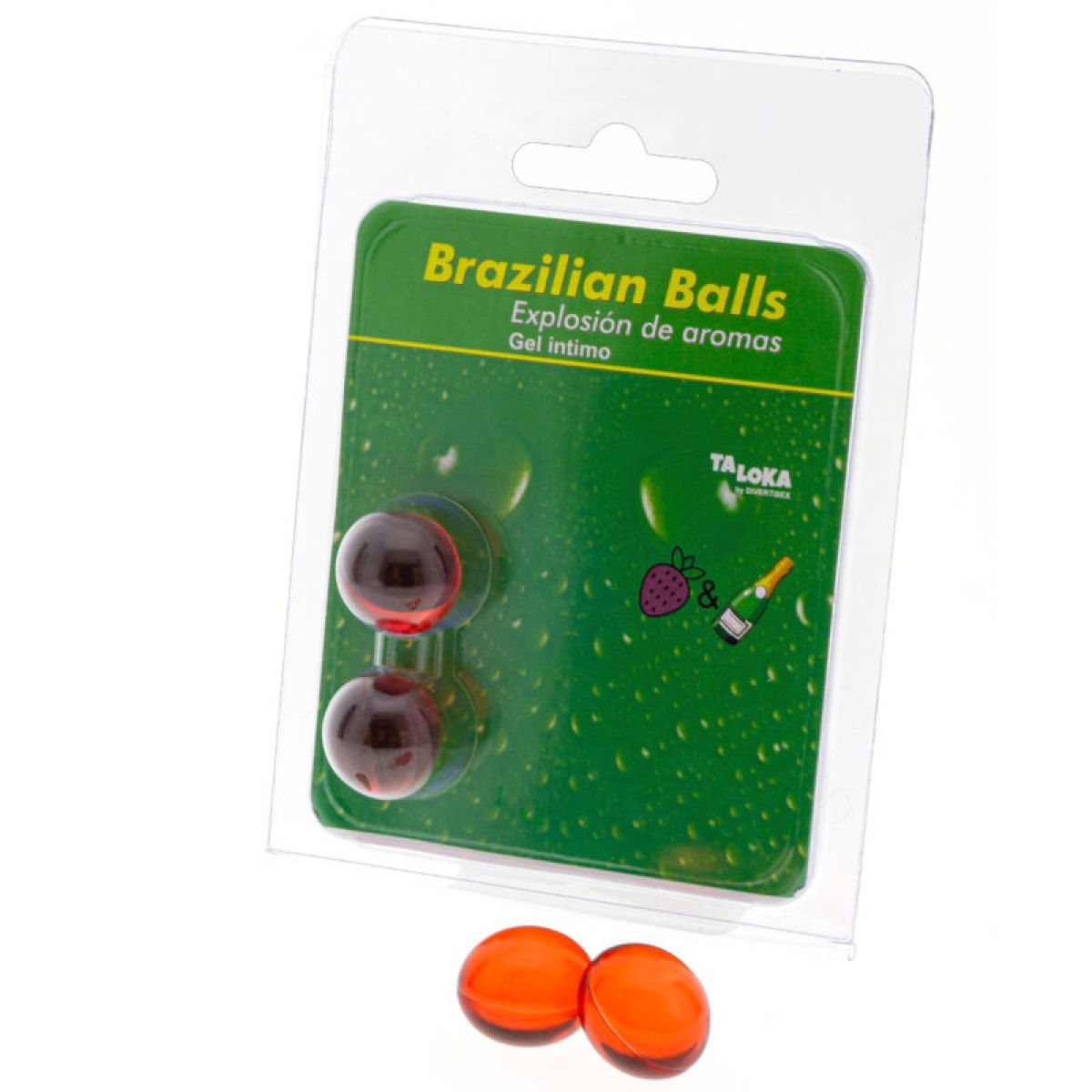 image 2 Boules Brésiliennes Gel Intime Fraises & Champagne