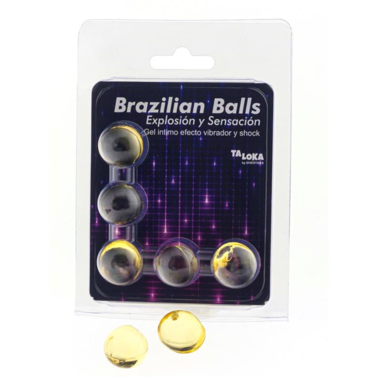 image 5 Balles Brésiliennes Vibrant & Effet de Choc Gel Excitant