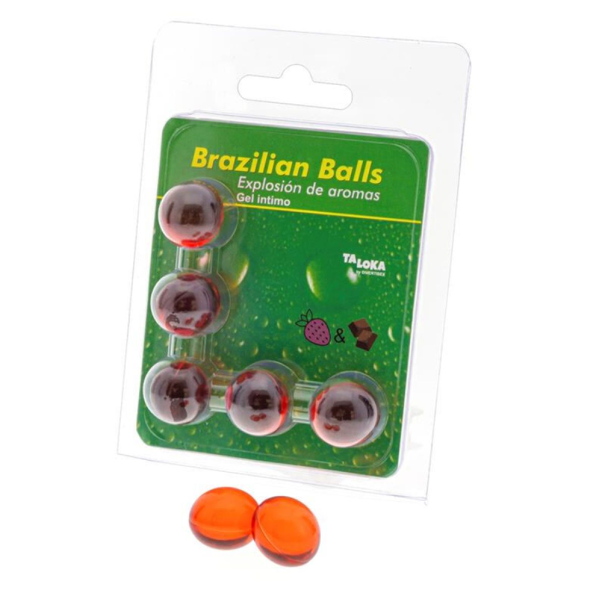 image 5 Boules Brésiliennes Gel Intime Fraise & Chocolat