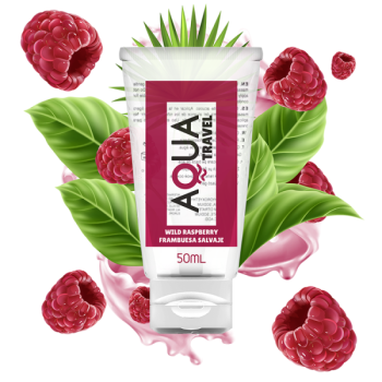 image Lubrifiant a Base D''eau Saveur Framboise Sauvage - 50 Ml