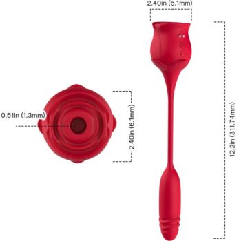 Armony - Roseknigth Aspirateur de Clitoris et Vibrateur Rouge