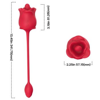 Armony - Stimulateur D'aspiration et Vibrateur Rose 2 en 1 10 Modes avec Queue Rouge