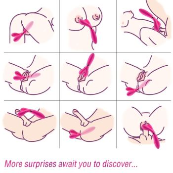 Armony - Y-wand Massage & Vibrateur Double Tête Fuchsia