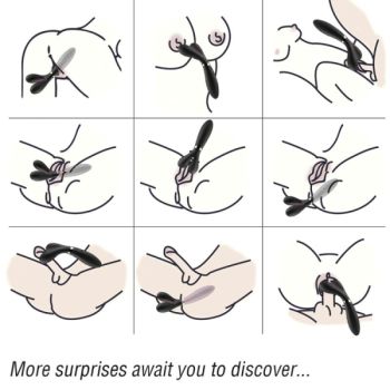 Armony - Y-wand Massage & Vibrateur Double Tête Noir