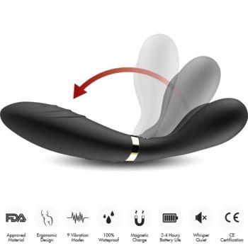 Armony - Y-wand Massage & Vibrateur Double Tête Noir