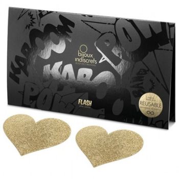 Bijoux - Indiscrets Cache-metons Flash Coeur Dor?