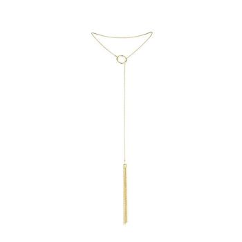 Bijoux - Magnifique Collier en Métal Franges Dorées