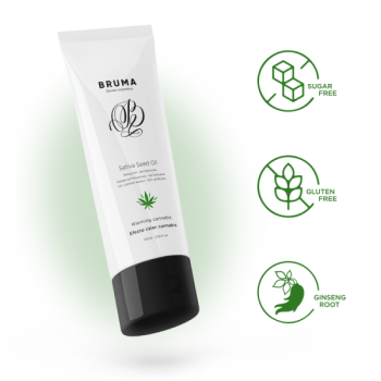 Huile de Graines de Sativa Gel Glissant Réchauffant Saveur de Cannabis 100 Ml