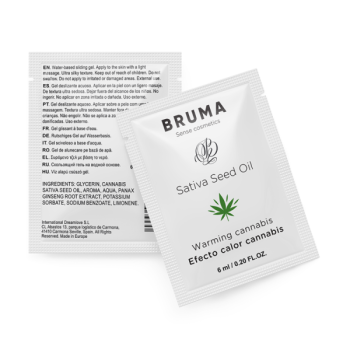 Huile de Graines de Sativa Gel Glissant Réchauffant Saveur de Cannabis 6 Ml