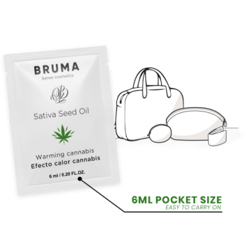 Huile de Graines de Sativa Gel Glissant Réchauffant Saveur de Cannabis 6 Ml