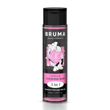 Huile de Massage Premium Effet Chaleur Saveur Gomme 3 en 1 - 100 Ml