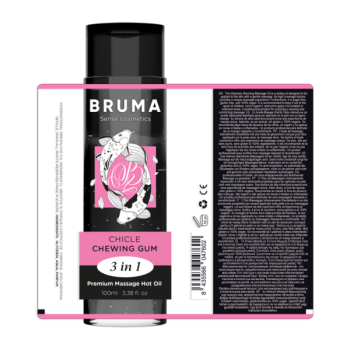 Huile de Massage Premium Effet Chaleur Saveur Gomme 3 en 1 - 100 Ml