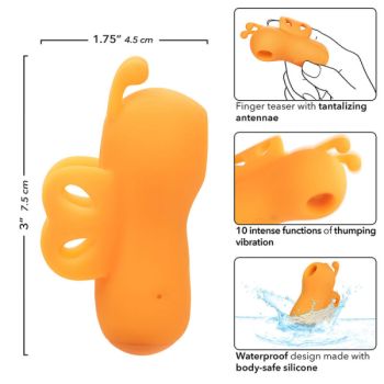 Neon Vibes Buzzing Vibe le Stimulateur de Doigts 10 Vibrations Orange