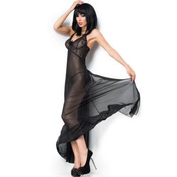Chilirose - Cr 3883 Babydoll Longue Noir S/m