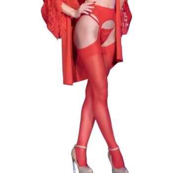 Chilirose - Cr 4312 Bas Jarretière Rouge S/m