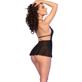 Chilirose - Cr 4720 Babydoll & String Noir M