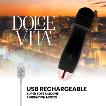 Vibrateur Rechargeable Trois Noir 7 Vitesses