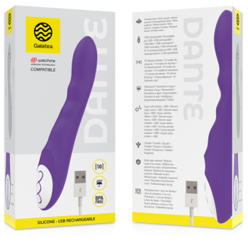 Dante Vibromasseur Violet + Télécommande Watchme