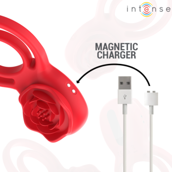Intense - Gail Stimulateur Rose 10 Vibrations Rouge Telecommande