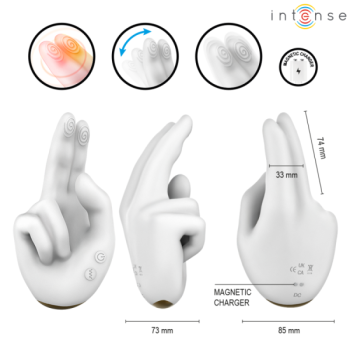 Intense - Jimmy Stimulateur Multifonction en Forme de Main avec Vibration et Chaleur