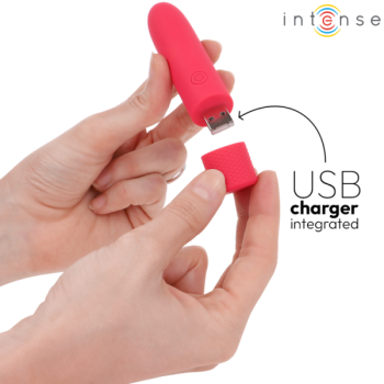 Intense - Symone Bullet Vibrant Rechargeable Usb 8 Vibrations Rouge 10 X 2,2 Cm