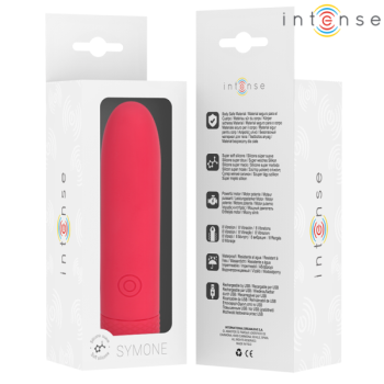 Intense - Symone Bullet Vibrant Rechargeable Usb 8 Vibrations Rouge 10 X 2,2 Cm