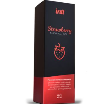 Gel de Massage Effet Chaud Saveur Fraise
