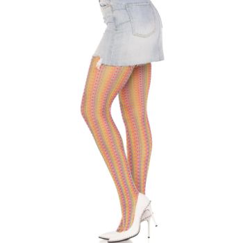 Leg Avenue - Bas au Crochet Multicolore