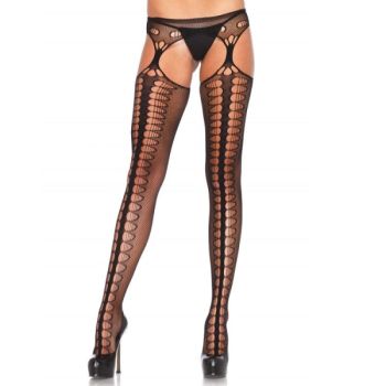 Leg Avenue - Collant avec Jarratière Exclusive Noir