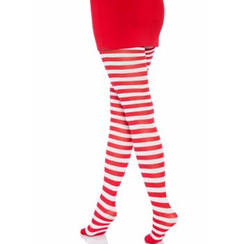 Leg Avenue - Collants  Rayures Blanc/rouge