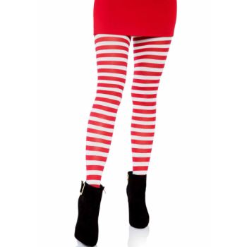 Leg Avenue - Collants  Rayures Blanc/rouge