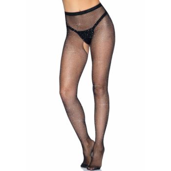 Leg Avenue - Collants sans Crothless Résille