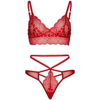 Leg Avenue - Ensemble 2 Pièces Bralette et String Dentelle M/l