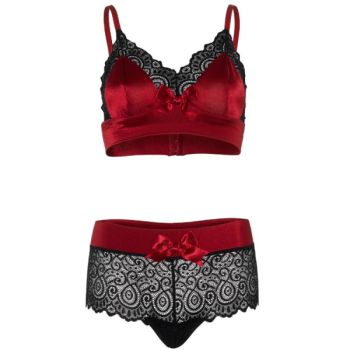Leg Avenue - Ensemble 2 Pièces Noir et Rouge S/m