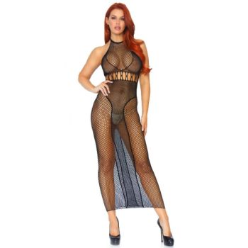 Leg Avenue - Robe sans Dos Double Filet Lisse
