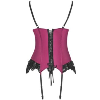 Livco Corsetti Fashion - Agrafena Cf 90436 Corset + String Bordeaux S/m
